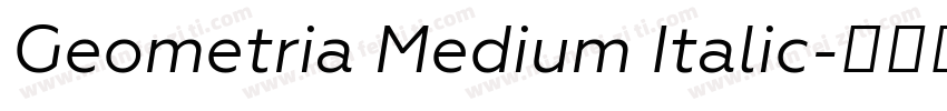 Geometria Medium Italic字体转换